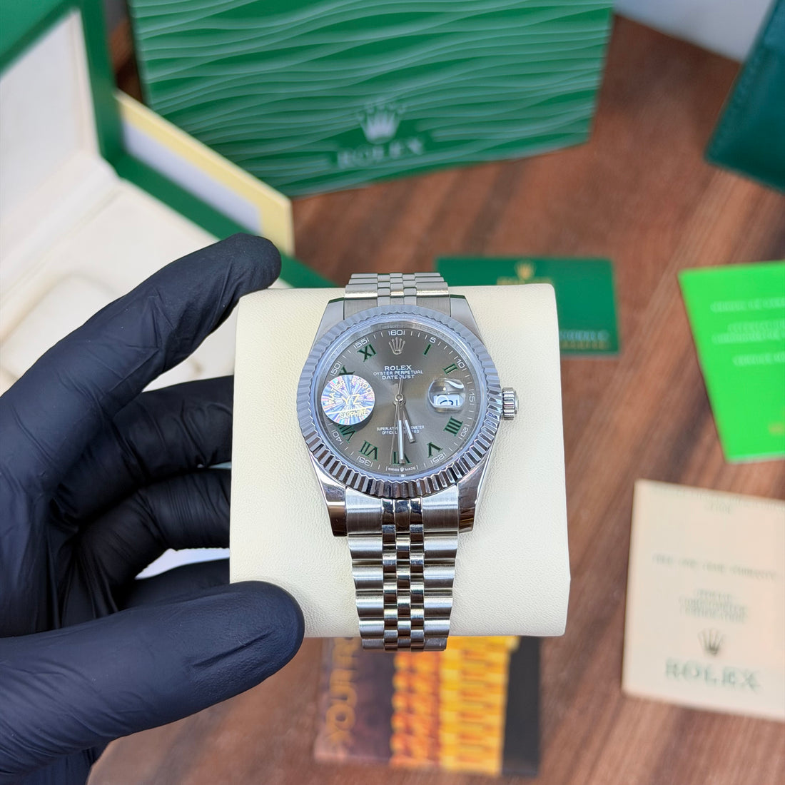 Rolex Date-just Wimbledon Master