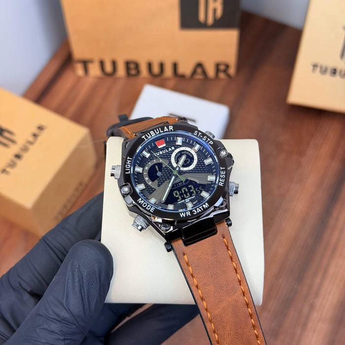 Tubular dual time Watch