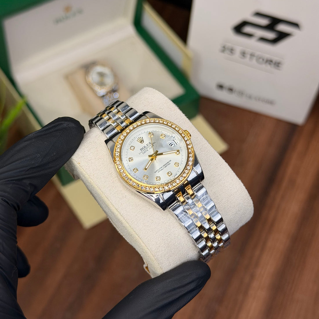 Rolex Date-just Ladeis Stone