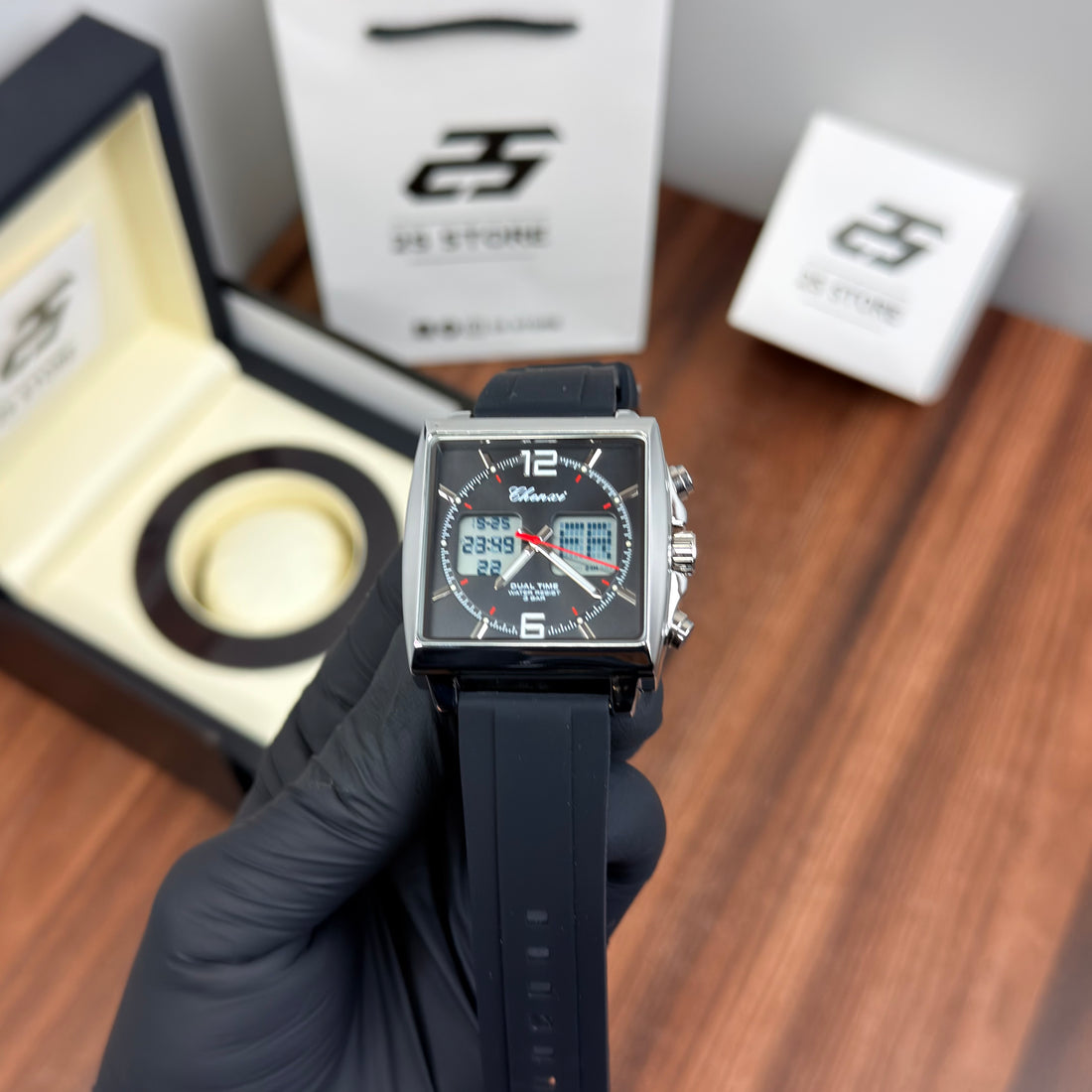 Chenxi Dual time square dial